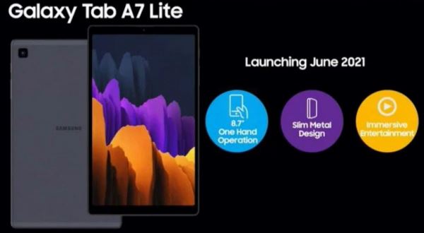 Появились характеристики и изображения новых планшетов Samsung – Tab A7 Lite b Tab S7 Lite